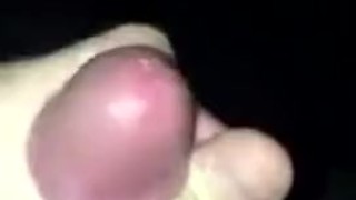 Solo cumshot from chubby white boy