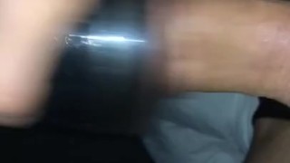 Young male shoots huge load all over his stomach 