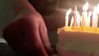 Pee on the Birthday Cake and Candles is Stockings and HighHeels for my best friend birthday