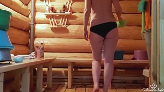Babe Washes Her Body and Fingering Pussy - Solo