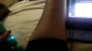 Cum in my Fishnet Stockings