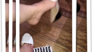 @tici_feet IG ticii_feet dangling my white shoes with noise (preview)