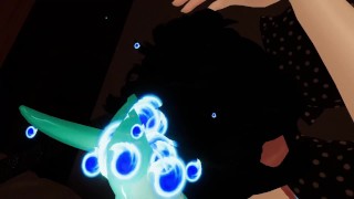 Cute femboy teases and sucks in VR