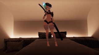 Cute femboy teases and sucks in VR