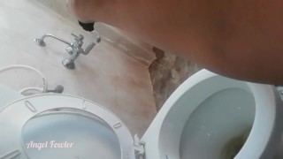 FIRST TIME HOLDING HIS DICK WHILE HE PEEING