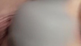 Close up playing with my pussy vibrator