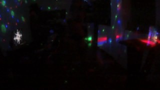 Sexy bitch dance and masturbates on private party