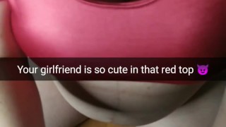My college girlfriend start cheating! Even in join the gangbang sex [Cuckold RP Snapchat]