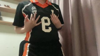 Haikyuu Kageyama cosplay pleasuring/teasing