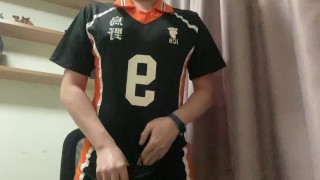 Haikyuu Kageyama cosplay pleasuring/teasing