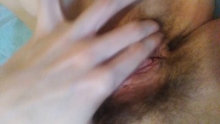 Hairy Onlyfans Slut Pink Moon Lust GAPES FURRY Hairest BUSH PUSSY shows Her Cute Pink Clit Clitoris
