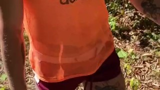 Released in the forest and got horny