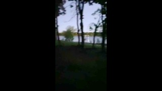 Walking naked on the city beach
