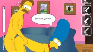 The Simpsons - Marge x Flanders - Cartoon Hentai Game P63