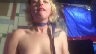 Choked While Riding Dildo Till I Cum Or