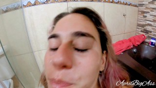 drinking pee in shower, deep throat, cum swallow and gargle cum ending, extras -4k 60fr-