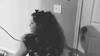 Big ass Milf simultaneously tries TikTok and is banned 