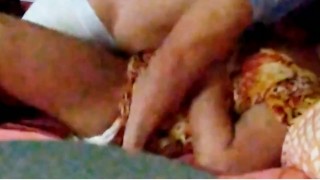 DRY HUMP TURNS TO CREAMPIE WHEN CHEATING WIFE SEES BIG HARD DICK