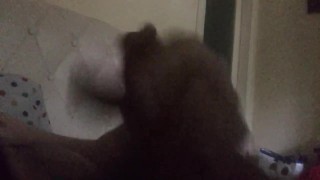 Masturbating