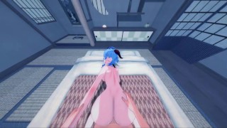 POV licking Ganyu's pussy, cum on her face - Genshin Impact Hentai.