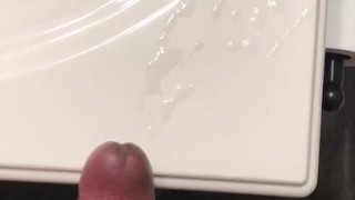Stroking bbc and cumming hard and a lot