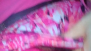 Turmeric Finger Pink Moon Lust Public Car Ride Passenger Seat Furry Hairy Bush Flash Legging Tights