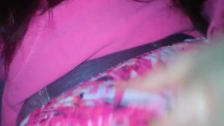 Turmeric Finger Pink Moon Lust Public Car Ride Passenger Seat Furry Hairy Bush Flash Legging Tights