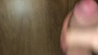 Jerking off to orgasm on the floor