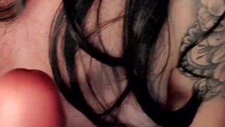 Goth stepsister wants to give blowjob when parents are out 