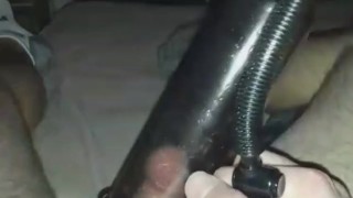 Getting hard with my cock pump 