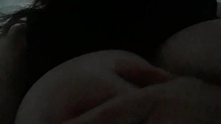 Young woman teasting tit playing pussy