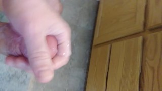Playing after shower.