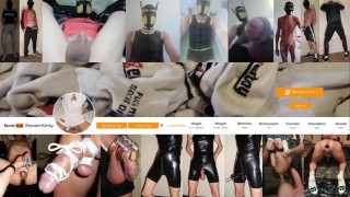 SK Paddling my pumped up balls wearing urethal chastity 1