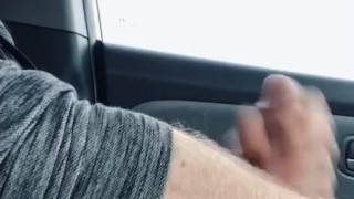 Almost caught before huge cum explosion/was hoping a nice gal would help me in this busy lot 