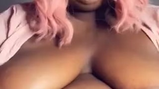 Chunky bbw cutie chowing down and burping in your face