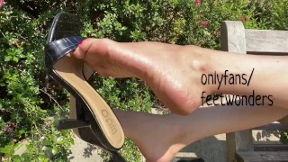 Dangling mules outdoors 