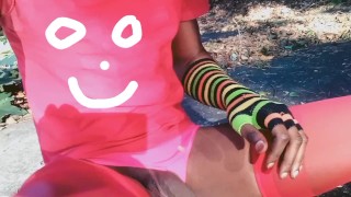 Amateur Shemale Reveals Cock in POV