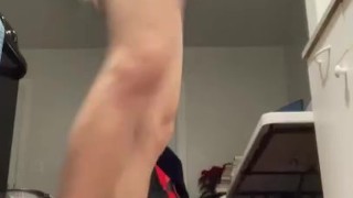 Naked stretching routine