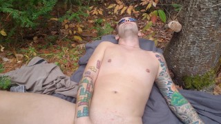 Another Outdoor Autumn Escape, Public exhibition with anal play. Very risky, almost caught 2