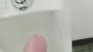 Cockdevotee Jerk Off In Public Urinal