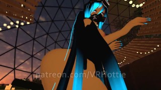 Thicc Thigh Fat Ass Blue Hair Masked Babe Stripped Choker Socks Face Sitting POV Lap Dance