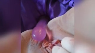 Blonde babe masturbating