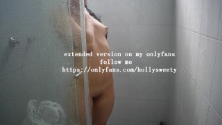 her in the shower