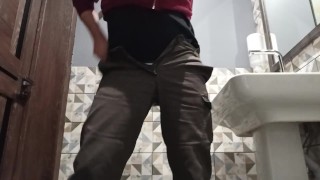 Pissing in public toilet, first time in 2021