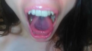 An Onlyfans Fan Requested Wet Sloppy Spitty Spit Saliva Play Pink Mouth Pics so I also Made a Video
