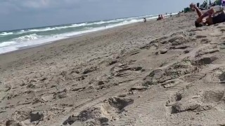 Touching at the beach....