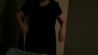 Mom just pulled in the driveway, trying to get dressed before getting caught