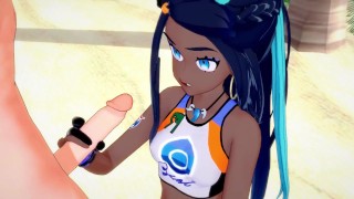 Gym Leader Nessa gets fucked on the beach - Pokemon Hentai.