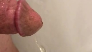 Step brother pissing in shower 