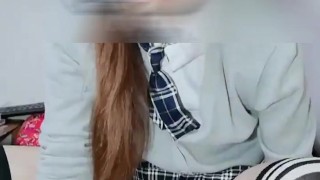 crossdresser sissy big dildo solo